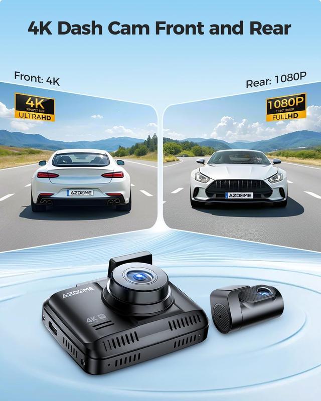 Dash Cam AZDOME GS63H Pro 4K frontal e traseira com GPS 64GB